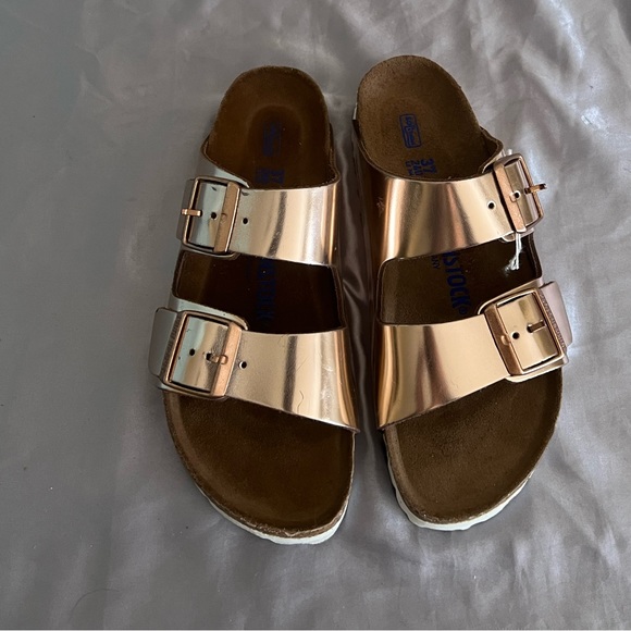 Birkenstock Arizona Rosegold Sandals New EU 37, US 6 - Picture 5 of 9